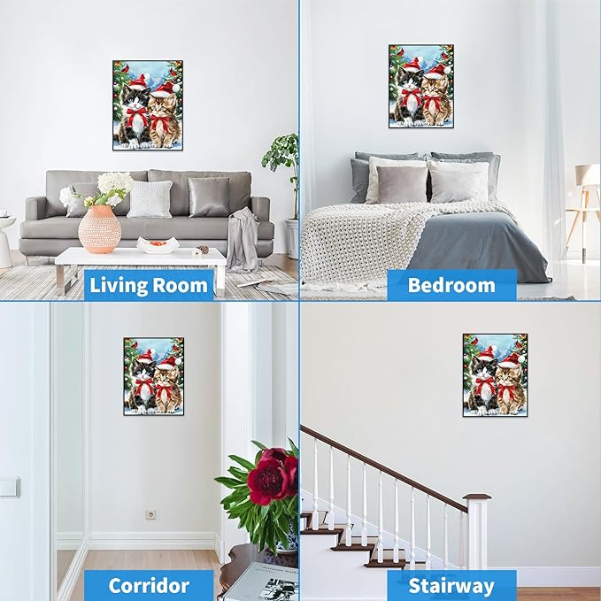 Christmas 100 Piece Puzzles for Kids, Christmas Cat 100 Piece Puzzles for Adults, Cute Kitten 100 Pieces Puzzle for Kids Ages 4-8, Jigsaw Puzzle for Seniors Teens Brain Teaser