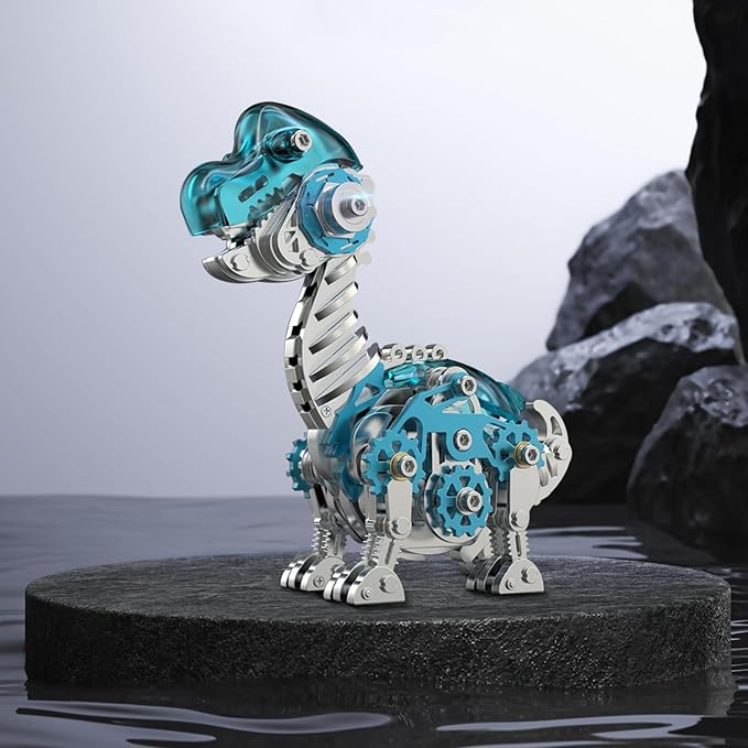 FILASLFT 3D Metal Puzzles for Adults,3D Metal Model Kits Mechanical Dinosaur Model Brachiosaurus,Steel 3D Puzzles Stainless Steel Ornaments for Adults Home Decor Art Craft Gifts Toys.