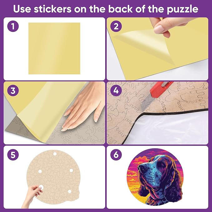 Ruikiyart Wooden Puzzles for Adults, 5MM 200 Pieces Beagle Dog Wooden Jigsaw Puzzles, Unique Shapes Puzzle Gift for Kids and Adults on Birthday,Thanksgiving,Christmas (11.1"x11.2")