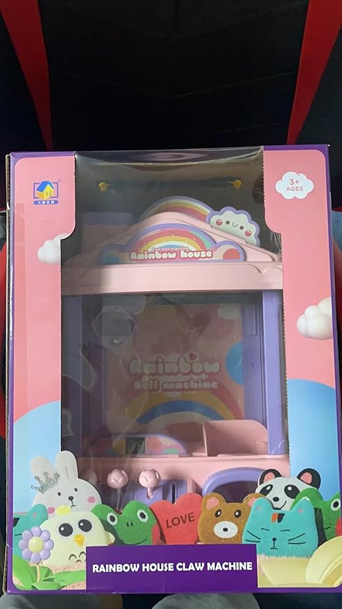 Mini Claw Machine for Kids | Electric Vending Machine Toy Arcade Game Toy with Mini Prizes, Candy Claw Machine Toys Adjustable Sound and Music, Birthday Gifts for Girls