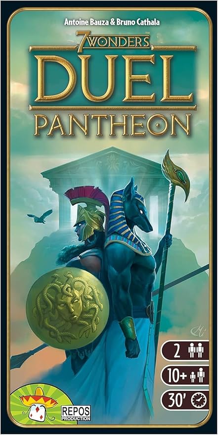 Asmodee 7 Wonders Duel Pantheon Board Game Expansion - Intense Two-Player Battles in The Ancient World, Strategy Game for Kids and Adults, Ages 10+, 2 Players, 30 Minute Playtime