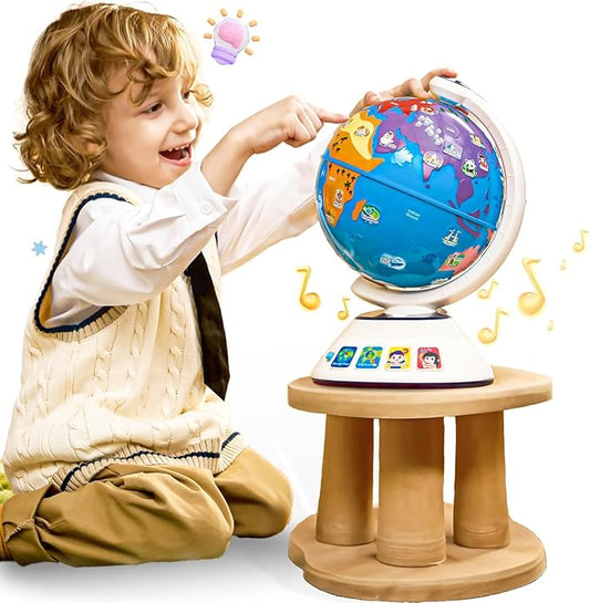 SMILESSKIDDO Globe Toy for Toddlers - Toys for 1 Year Old Boy, Toddler Toys, Globe With Dynamic Lighting And Sounds, Learning Educational Toys for Toddler 1-3, Birthday Present Toys for Ages 0-2
