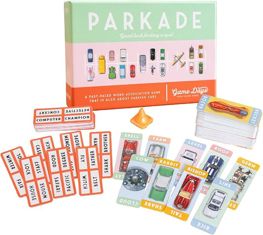Parkade Board Game - Word Games and Parking Cars - Party Game for Friends and Family Game Night - 5-15 Minutes for 3-13 Players