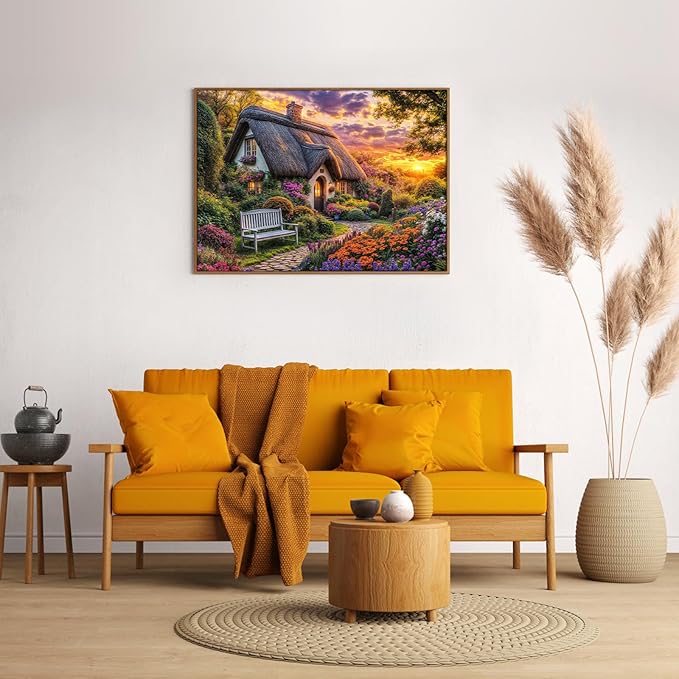 Cottage Life Jigsaw Puzzles 1000 Pieces for Adults Country Life 1000 Piece Jigsaw Puzzles for Adults