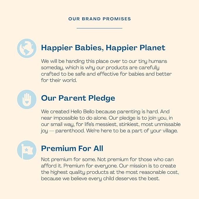 Hello Bello Extra Gentle Unscented Baby Wipes, Plant Based, Made with 99% Water and Aloe for Babies and Kids, 1080 Count