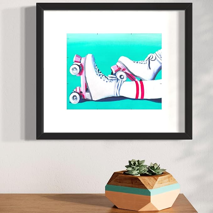 Painting4Real DIY Painting Class Kit for Adults with Video Tutorials: Learn to Paint Retro Glide – How to Paint with Acrylics – Painting & Art Supplies – 9 Piece Acrylic Paint Set