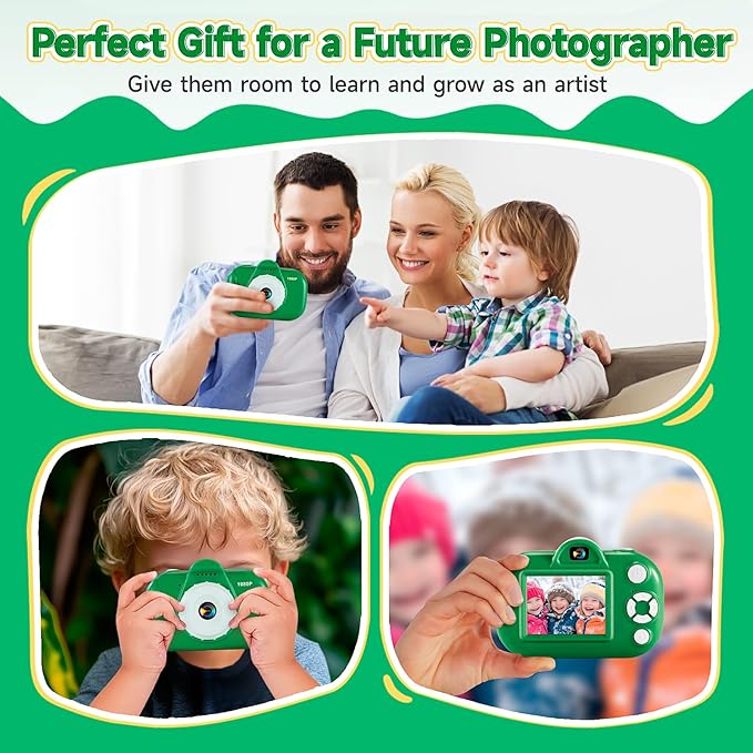 Kids Camera Digital Camera for Boys Age 3-8, 1080P Toddler Camera for Kids with 32GB SD Card, Toddler Boys Toys Age 6-8, Boy Toys for Ages 5-7
