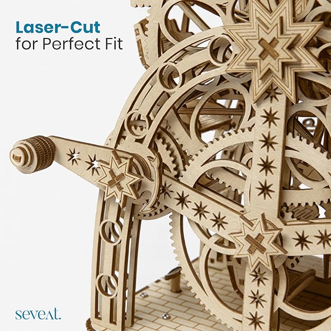 Mechanical 3D Wooden Puzzles, Brain-Teasing Puzzle Game for Every Occasion, Ideal Gifts for Teens and Adults (Ferris Wheel)