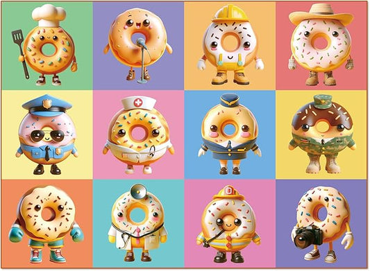 500 Pieces Jigsaw Puzzles for Adults and Teens and Kids Family Happy Games Puzzle Monster Series (Donuts Occupation)