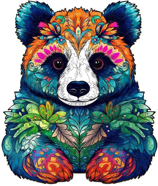 Jigfoxy Wooden Puzzles for Adults, Panda Wood Puzzles Adult, Unique Animal Shape Wooden Jigsaw Puzzles for Adults, Birthday Gifts for Puzzle Lovers, Family, Friend (L-11.3 * 13.3in-230pcs)