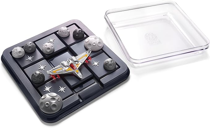 SmartGames Asteroid Escape Travel Sliding Puzzle Game Featuring 60 Challenges for Ages 8-Adult