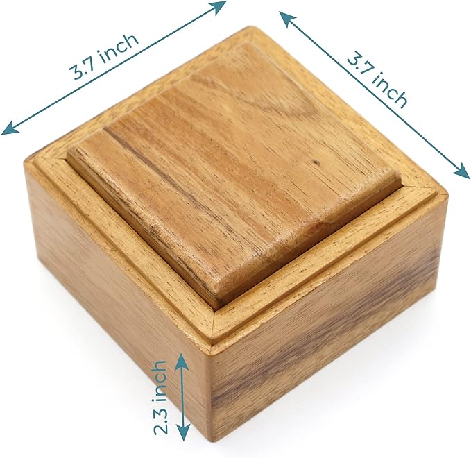 BSIRI Locked Box- Secret Box Brain Teaser Wooden Puzzle Boxes with Hidden Compartments. Ideal Mystery Jewelry, 3D Puzzle Lock, Gift Card, and Money Puzzle Box