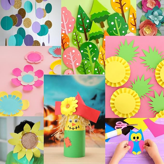 120 Sheets Colored Card Stock Printer Paper, 120 GSM 32 lb 24 Colors Pastel Construction Paper for Scrapbook Office Printing DIY Craft (120GSM)