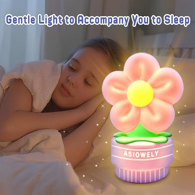 ASIOWELY Paint Your Own Flower Lamp Kit,Arts and Crafts Supplies for Kids Toys Ages 4-6-8-12,DIY Art Night Light Painting Set for Girls Ages 5-10,Birthday Gifts for 3-12 + Year Old Toddler Teens Adult