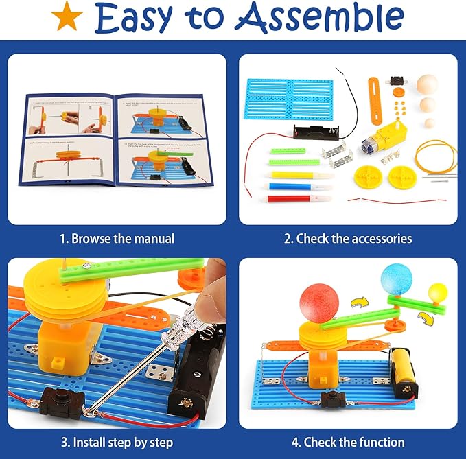 STEM Science Kits for Kids Age 8-12, Boys Activities Robot Building Kit 6-8 Girls Engineering Projects STEM Toys Learning Educational Science Game Experiment Gifts for 6 7 8 9 10 11 Year Old Activity