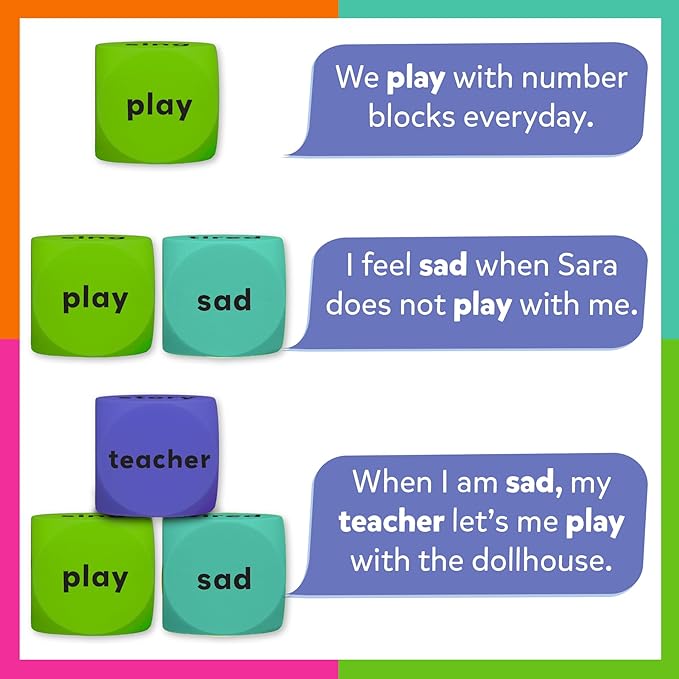 Skillmatics Conversation Cubes for Kids - 8 Foam Cubes for Social-Emotional Learning, Classroom & Back-to-School Supplies, Teacher Resources, Autism Tools, Gifts for Ages 4, 5, 6, 7 and Up
