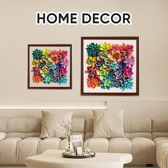 Ruikiyart Wooden Puzzles for Adults,5MM 200 Pieces Succulent Wooden Jigsaw Puzzles,Plant Unique Shaped Puzzle Gifts for Adults and Kids on Thanksgiving,Challenging Family Puzzle Games(11.2'' x 11.1'')