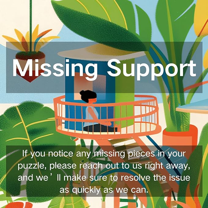 Shapes Jigsaw Green Tree House Puzzles for Adults 1000 Pieces, Unique Shaped Hard Puzzle with Color on Back, Plants Puzzle for Game Night Family Friend, 19.2 x 26.6 Modern Nordicism Art