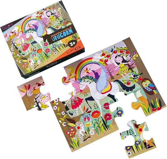 Magical Unicorn Oversized Pieces Jigsaw Puzzle for Toddlers | Fantasy Creature Giant Floor Puzzle for Age 3+ Kids | Fairy Forest Themed Birthday Party Favors Gift Ideas