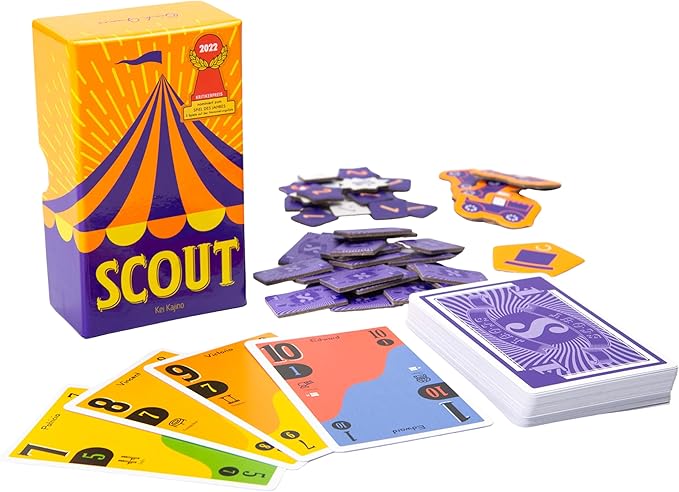 Scout – Award-Nominated Strategic Card Game | 2–5 Players | Ages 9+ | Portable Travel Game