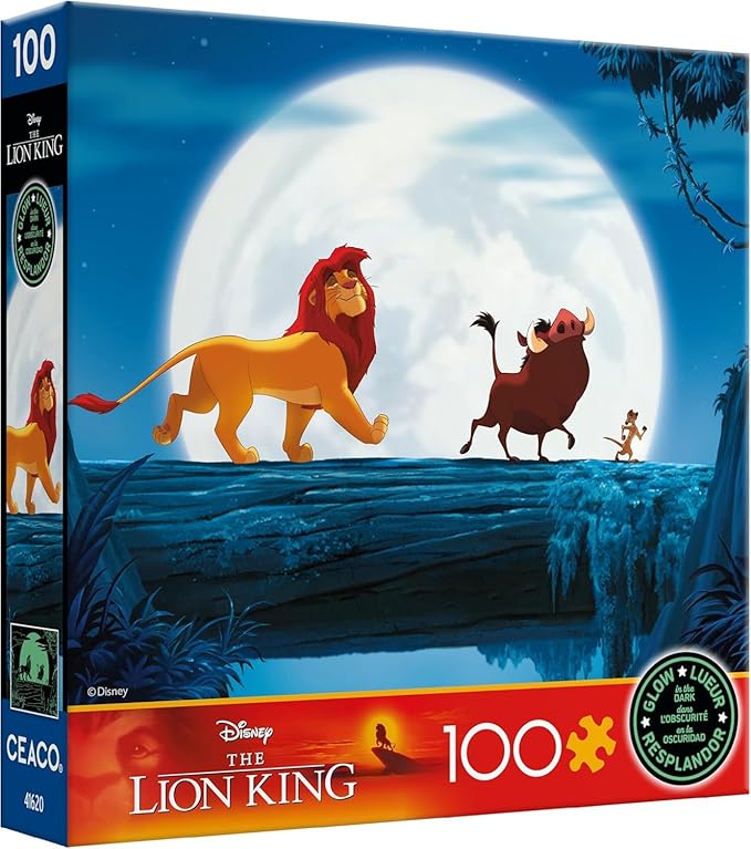 Ceaco - Disney - The Lion King - Glow in The Dark - 100 Piece Jigsaw Puzzle