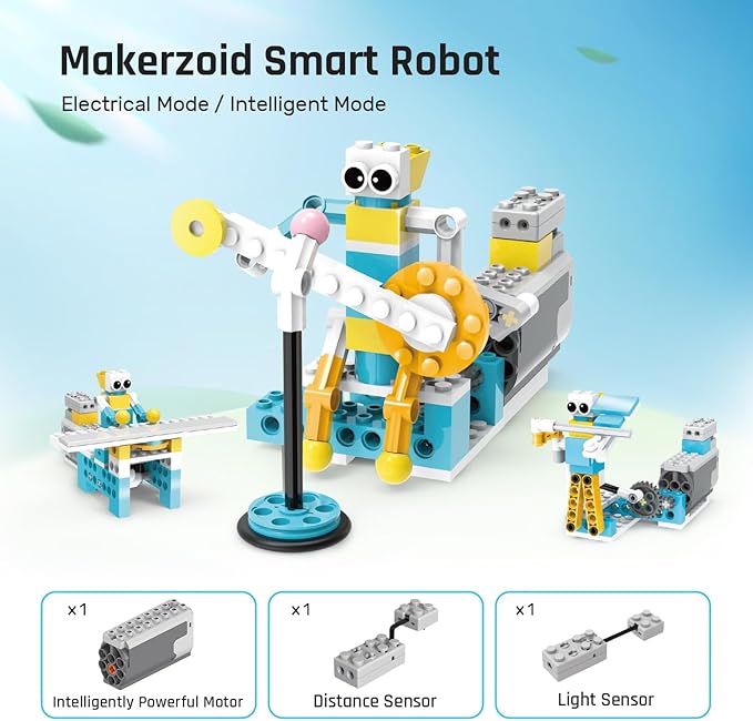 Smart Robot,72-in-1 STEM Educational Toy, Electronic Building Robots Toy, Robotics Learning Kit, Logical Training Kit, DIY Robot Building Set for Kids Ages 6+
