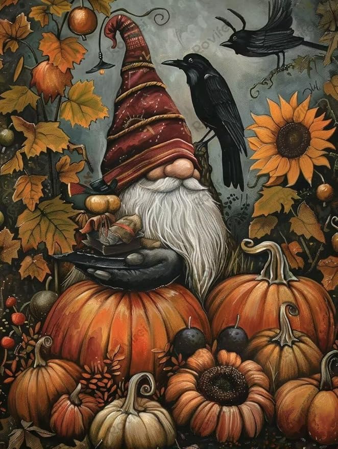 Puzzles for Adults 500 Pieces, Thanksgiving Gnome Fun and Educational Jigsaw Puzzles for Kids, Each Piece is Unique - for Home Decor Room Decor Halloween Decor, Gifts for Friend 20x15 inch