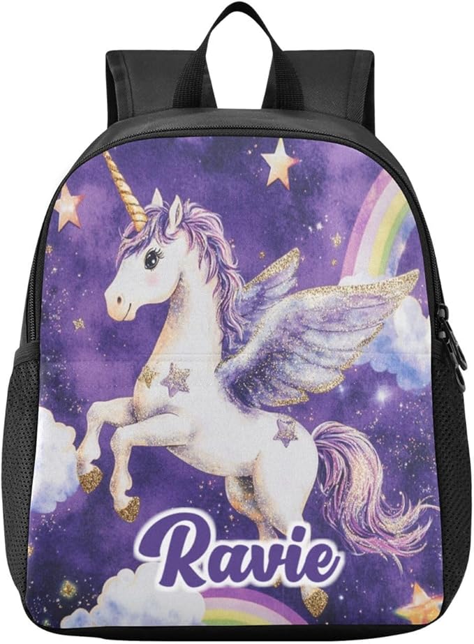 Rainbow Purple Toddler Backpack for Boys Girls 3-6 Preschool Small Backpacks Kids Mini Kindergarten Bookbag for Elementary for School