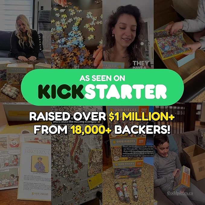 Jigsaw Puzzles 1000 Pieces - Magic Mystery Story Secret Ending Puzzle - Perfect Game Night for Adults & Kids - Animal Park Theme Challenging (Snack Attack 3)