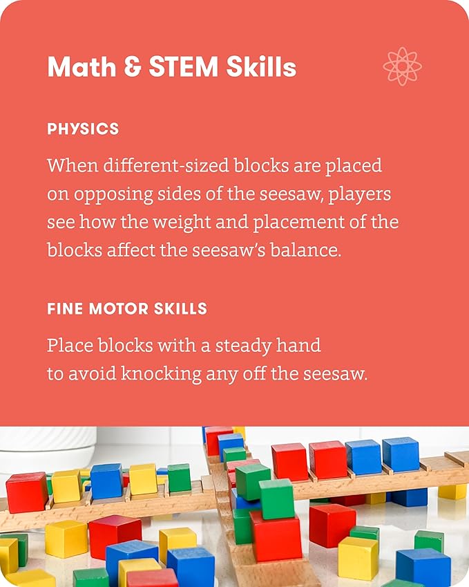 SimplyFun Kilter - The Educational Game of Levers & Motion - Irresistible Game & Hilarious Family Fun with an Introduction to Physics & Predicting Outcomes - Kids Game - 2 to 4 Players - Ages 8 & Up