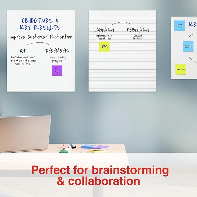 Staples Ultra Sticky Wall Easel Pad, 20" x 23", 20 Sheets/Pad, 2 Pads/Pack (ST62837)