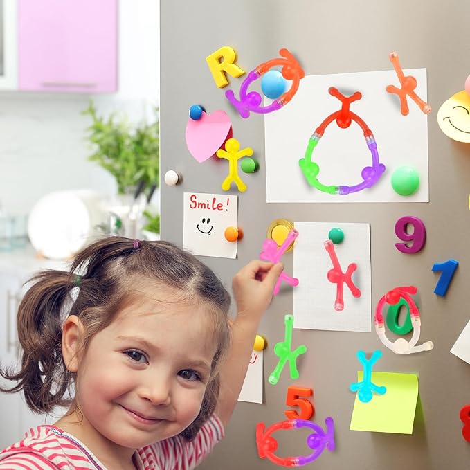 36Pcs Magnetic-People-Magnet-Men, Magnetic Travel Toys for Kids, Creative, Portable and Educational, Funny Magnets for Kids, Small Toys for Classroom Prizes, Easter Egg Stuffers, Office