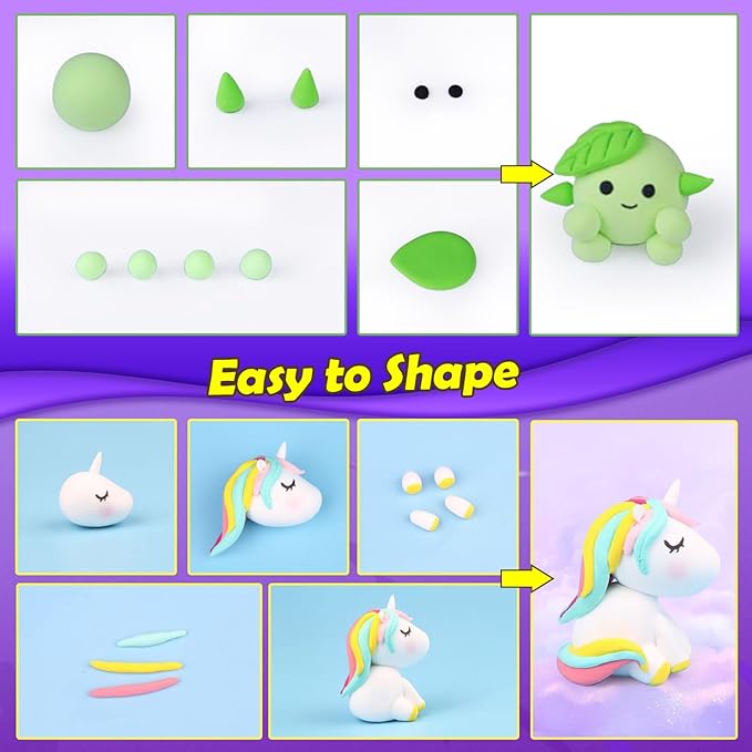 ESSENSON Air Dry Clay 88 Colors, Modeling Magic Clay for Kids, DIY Molding Craft, Gift for Kids