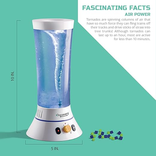 Discovery™ Tornado Lab, 5-Speed Cyclone Controller, Educational Learning Activity Kit, Fun and Exciting Toy, STEM Experiment Set for Boys, Girls, Kids Ages 6+