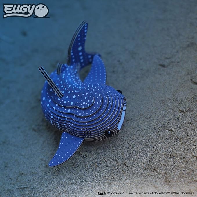 Eugy Whale Shark 3D Puzzle, 22 Piece Eco-Friendly Educational Toy Puzzles for Boys, Girls & Kids Ages 6+