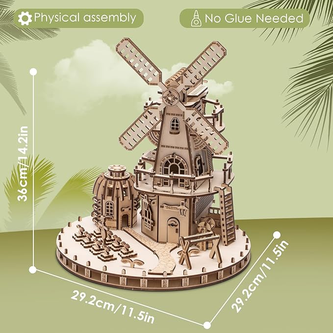 3D Wooden Puzzles for Adults, Wood Crafts Model Building Kits Toys, Brain Teaser Wooden Puzzles Gifts for Adults & Teen (Williams Manor)