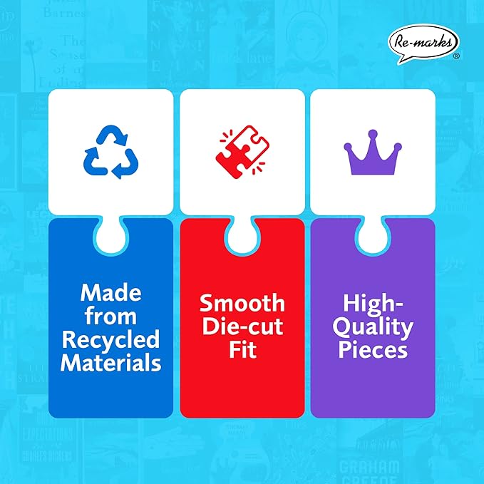 Re-marks British Classics Literary Puzzle, 1000-Piece Jigsaw Puzzle for All Ages