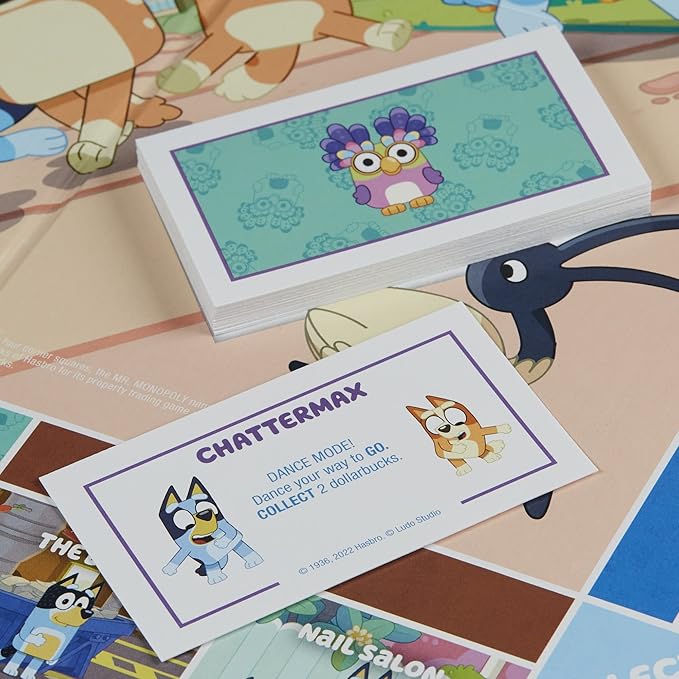 Hasbro Gaming Monopoly Junior Bluey Edition Board Game | Kids Play as Bluey, Bingo, Mum & Dad for Girls & Boys | Ages 5+ (Amazon Exclusive)