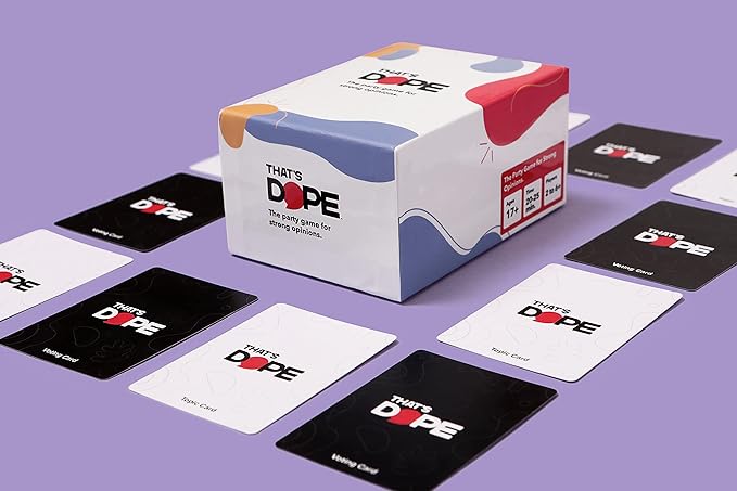 That's Dope: The Party Game for Strong Opinions • Core Pack | 288 Topic Cards, 6 Voting Card Game Set | Fun Adult and Family Party Game