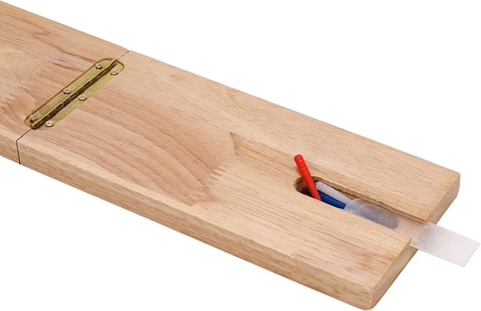 STERLING Games Folding Cribbage 3 Track Wooden Cribbage Board with Red White Blue Pegs for 3 Players