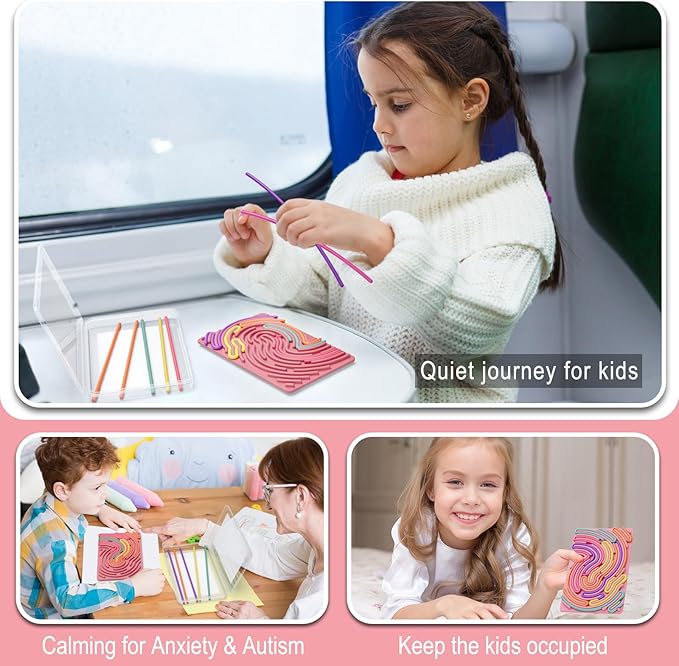 Sensory Fidget Toys for Kids Toddler Boy,Sensory Activity Board for Stress Anxiety Autistic ADHD, Calm Down Travel Airplane Essentials Toys for 3+ Year Old, Stuffers Gifts for Teen Girl