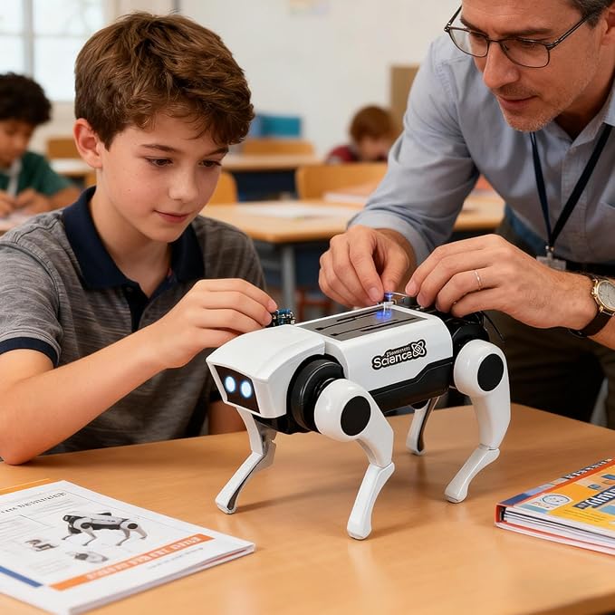 Robot Dog Toys - Kids Smart Robot Dog, Remote Control Robots Dogs, Learning Educational Kit Solar Interactive Toy | Robots Dogs Toys | for Adults Kids Boys Girls Birthday Holiday Parties