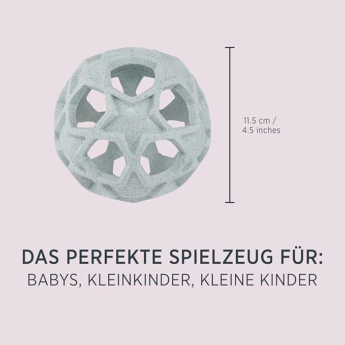 HEVEA Upcycled Star Ball Made from 100% Upcycled Natural Rubber Plant Based, Plastic-Free, Eco-Friendly, BPA-Free & FDA Approved