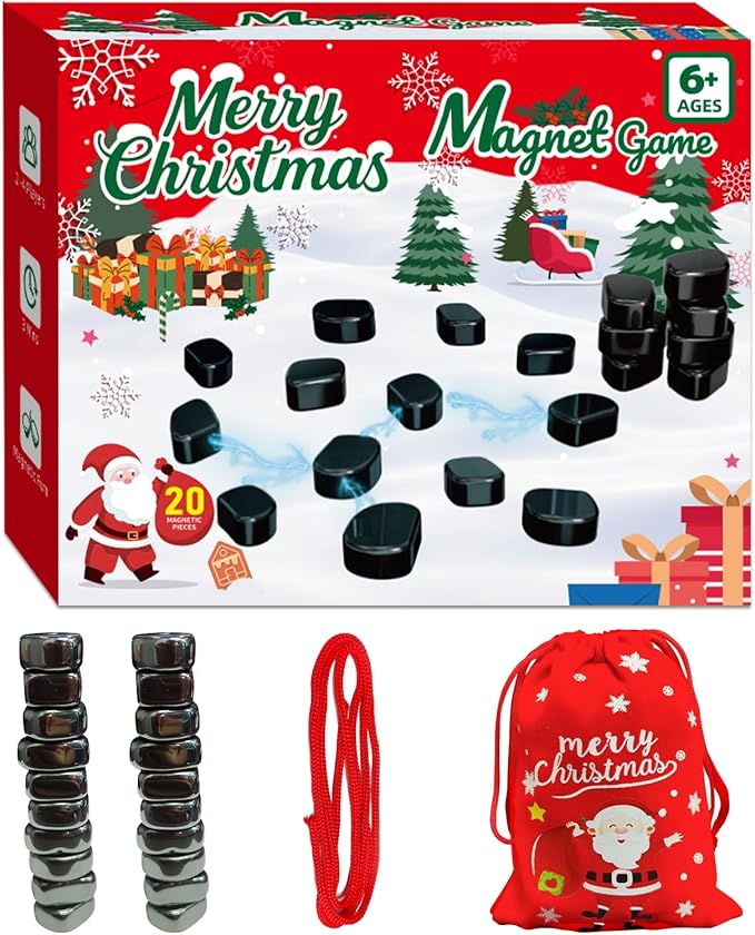 Magnet Game, Family Games for Kids and Adults, Board Games for Adults and Kids 8-12, Magnetic Game with String for Family Games Night, Christmas Version