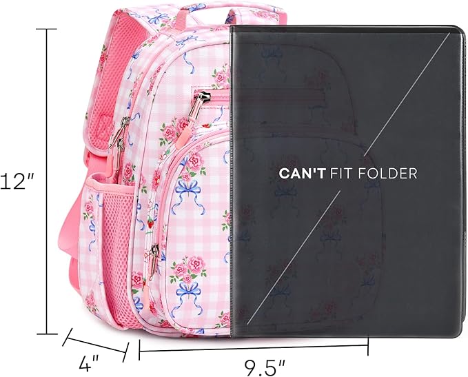 mibasies Toddler Backpack for Girls 2-4: Preschool Kindergarten Backpack - Cute Kids Backpacks for Girls - Rose Pink