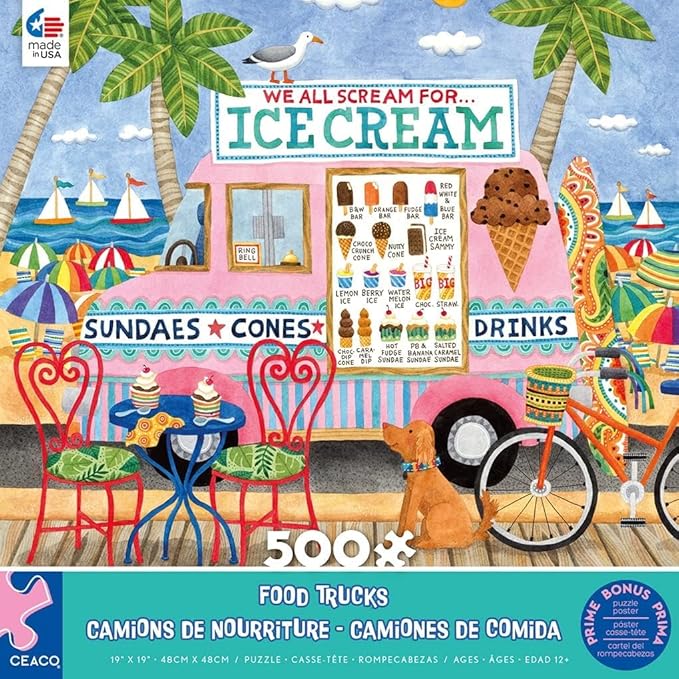 Ceaco - Food Trucks - Ice Cream Truck II - 500 Piece Jigsaw Puzzle