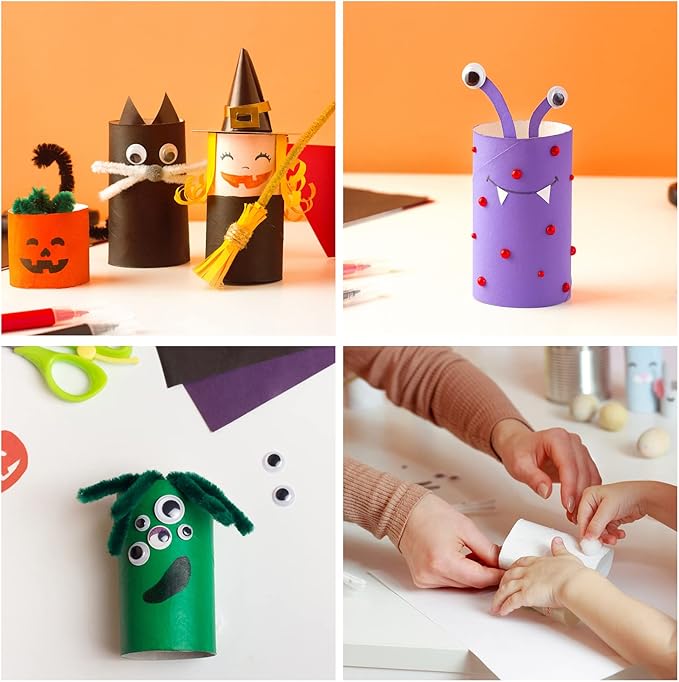 DOITEM Pipe Cleaners Craft Supplies, 1000+Pcs Arts and Crafts Supplies Including Pipe Cleaner Wiggle Googly Eyes Pom Poms Feathers Sticks Sequins Foam Flowers Papers Heart Stickers for Kids Adults