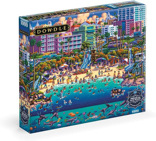 Buffalo Games - Sapphire Select - Eric Dowdle - La Jolla Cove - 1000 Piece Jigsaw Puzzle – Challenging & Fun – Blue Core Puzzle Board – Giftable Display Box - Full Size Poster Included