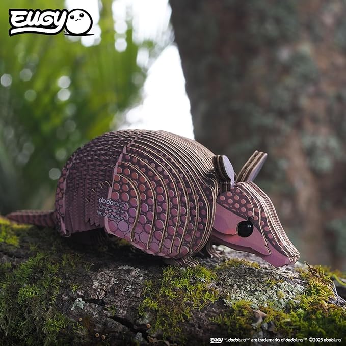 Eugy Armadillo 3D Puzzle - 42 Piece Eco-Friendly Educational Toy Puzzle for Boys, Girls & Kids Ages 6+