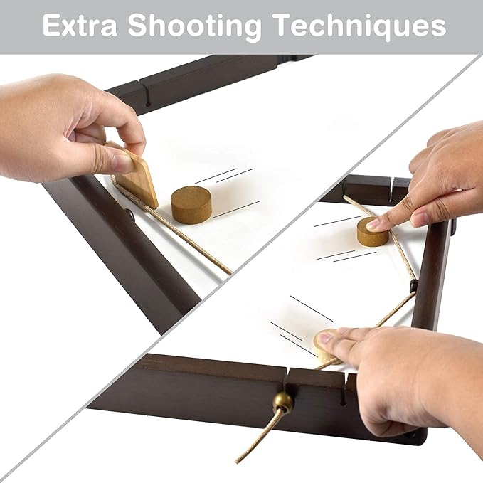 Shooz n TOZZ: Wooden Multi Tabletop Indoor Portable Board Games for Kids and Family